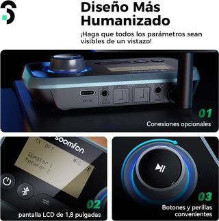 SOOMFON Transmisor Receptor Bluetooth 5.0