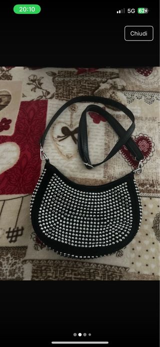 Borsa nera con strass
