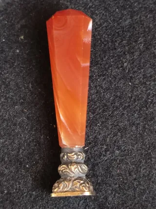 Sello de lacre ágata y plata S.XIX