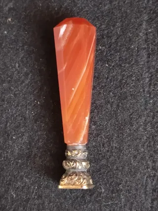 Sello de lacre ágata y plata S.XIX