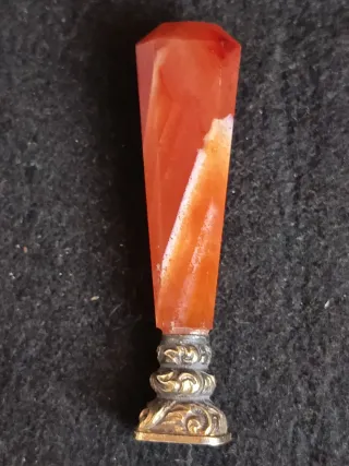 Sello de lacre ágata y plata S.XIX
