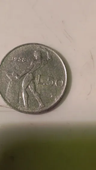 Moneta 50 Lire 1958 Rara