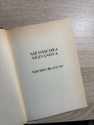 NIETOSCHKA NEZVANOVA NOCHES BLANCAS
