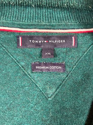 Jersey Tommy Hilfiger Verde Cremallera Talla L