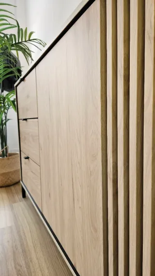 Mueble de salón/oficina madera y metal