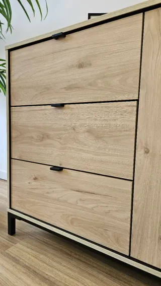 Mueble de salón/oficina madera y metal