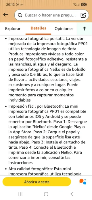 Impresora Fotográfica Portátil NELKO nuevo precint