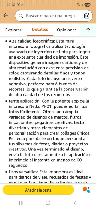 Impresora Fotográfica Portátil NELKO nuevo precint