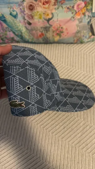 Gorra Lacoste Diseño Geométrico Azul/Gris