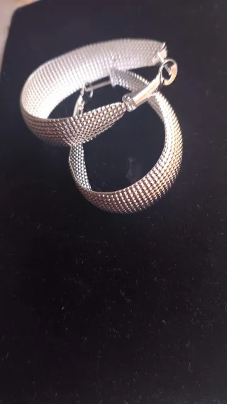 Orecchini Mod.Punzonato Argento 925 Ovali +Box