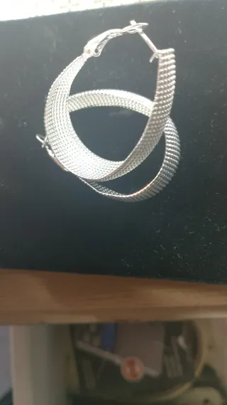 Orecchini Mod.Punzonato Argento 925 Ovali +Box