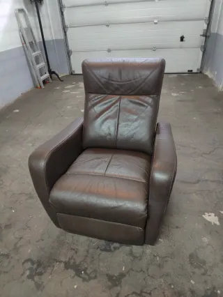 Sillon reclinable de piel