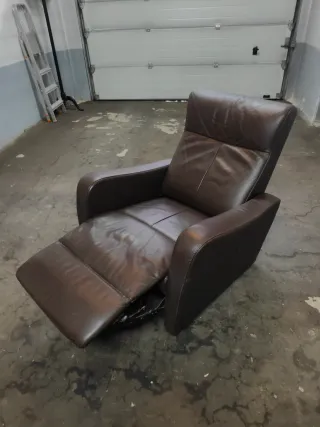 Sillon reclinable de piel