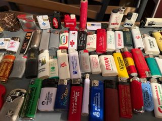 Lote de mecheros antiguos