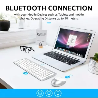 Teclado y Ratón Inalámbricos ultra finos.