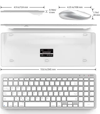 Teclado y Ratón Inalámbricos ultra finos.