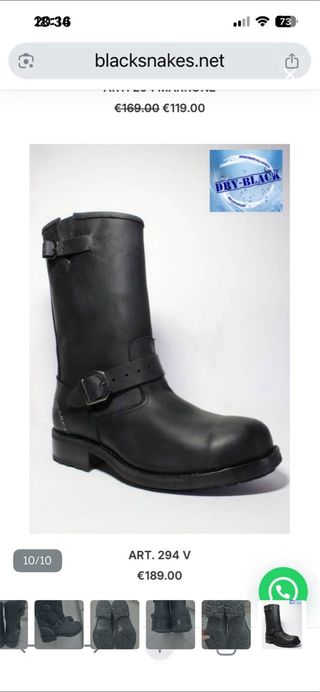 Stivali biker Black Snakes n.44