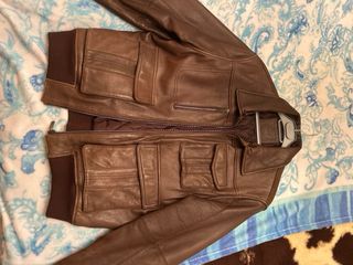 DOC Cazadora Cuero Marrón T.54