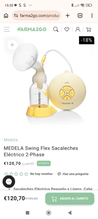 Sacaleches Medela Swing Flex Eléctrico