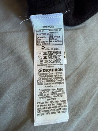 Beanie Wedze negro NUEVO con etiquetas