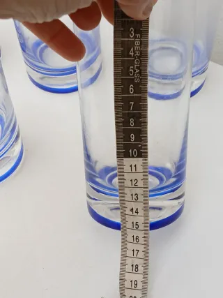 Bicchieri Murano vintage blu trasparenti