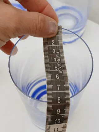 Bicchieri Murano vintage blu trasparenti