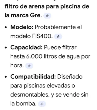 Filtro de arena de piscina