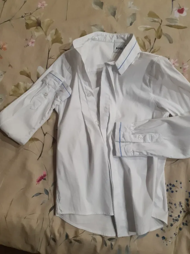 Camisa niño Boss blanca T8