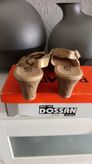 Sandalias Pitillos Beige Talla 38 Mujer usadas un