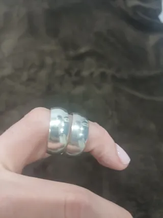 Pendientes Aro Plata Vintage Años 70/80