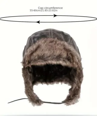 Gorro aviador piel sintética y pelo