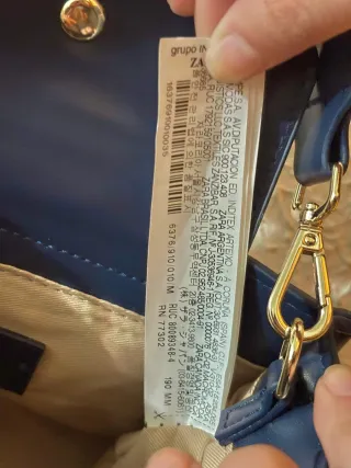 Bolso City Mini Zara Azul Eléctrico