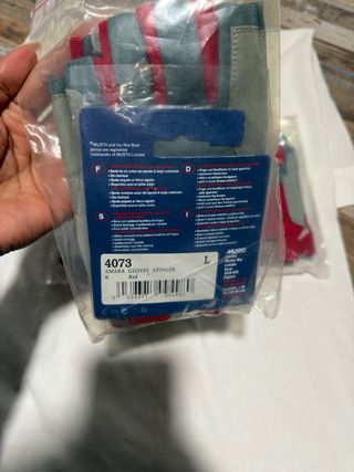 Guantes Musto Performance grises y rojos L