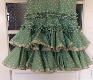 Traje de Flamenca Verde Claro Niña 4-6 años