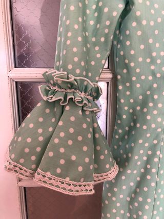 Traje de Flamenca Verde Claro Niña 4-6 años