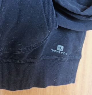 Sudadera Domyos Negra Cremallera Mujer Talla L