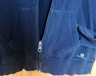 Sudadera Domyos Negra Cremallera Mujer Talla L