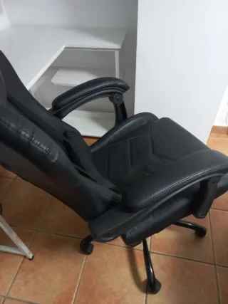 Silla escritorio gaming negra