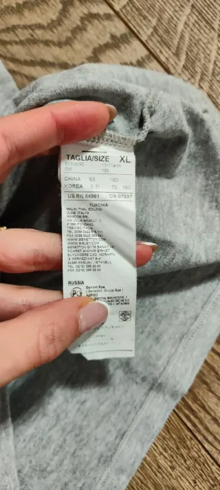 Maglietta dolcevita grigia da bambina Sisley