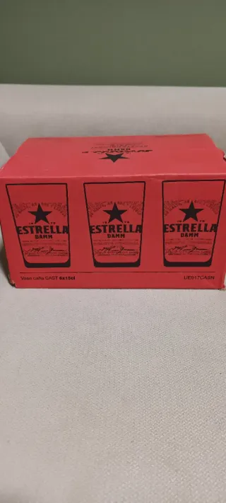 Lote 12 copas y 6 vasos Estrella Damm y El Águila