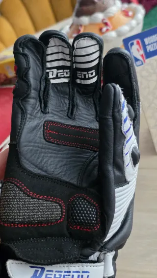 Guantes Moto DEGEND GP-2 Negro Blanco Rojo Azul
