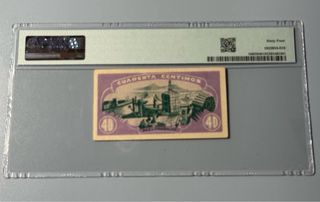 Billete España 40 Céntimos 1936 PMG 64