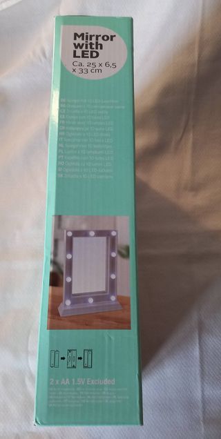 Specchio da trucco con 10 luci LED