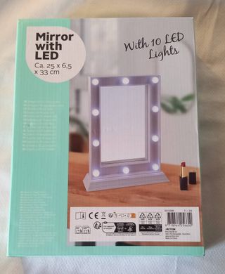 Specchio da trucco con 10 luci LED