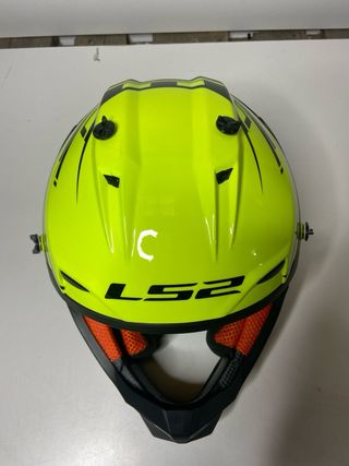 : Casco LS2 MX437 Fast Core Hi-Vis Amarillo