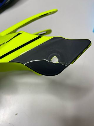 : Casco LS2 MX437 Fast Core Hi-Vis Amarillo