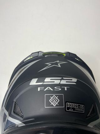 : Casco LS2 MX437 Fast Core Hi-Vis Amarillo