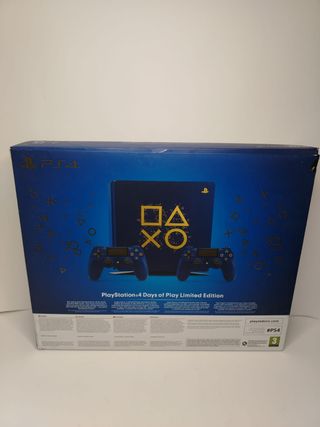 PS4 Slim Days of Play Blue 500GB + Controller + Bo