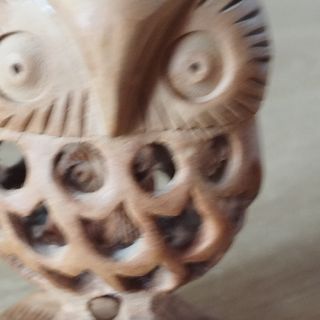 2 Buhos Madera Tallada