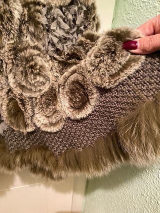 Abrigo Piel y Punto verde oliva